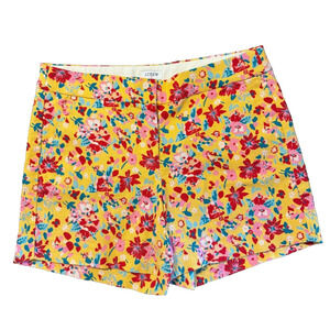 J. Crew Floral Yellow and Red Women's Shorts
